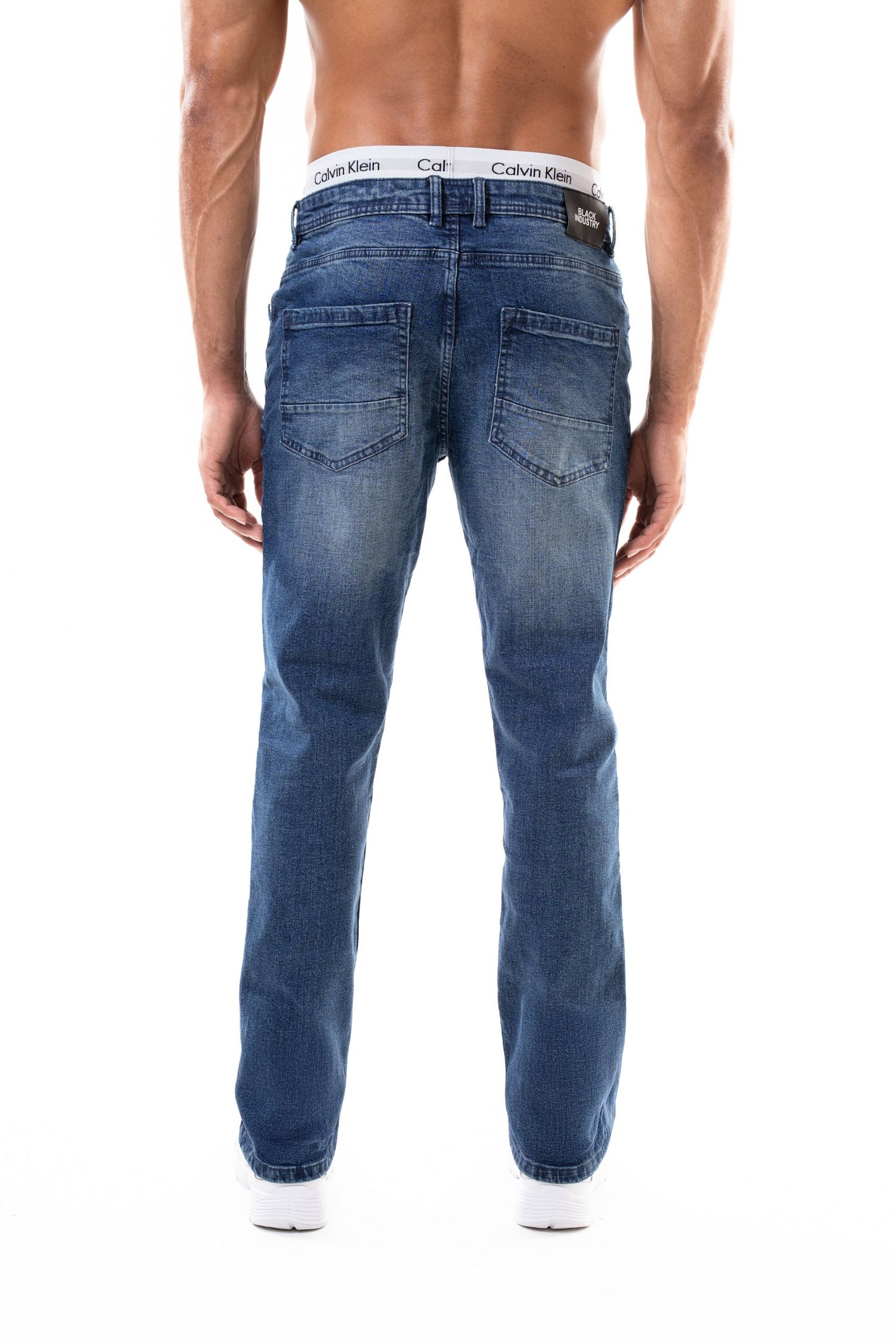 Jean slim homme BI 213 bleu, vue de dos – STYCLOV
