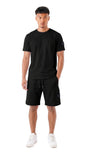 Ensemble short et t-shirt homme Patch NEO Noir STYCLOV au style streetwear moderne avec coupe confortable et plusieurs coloris.