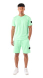 Ensemble short et t-shirt homme Patch NEO LT Green STYCLOV au style streetwear moderne avec coupe confortable et plusieurs coloris.
