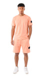 Ensemble short et t-shirt homme Patch NEO Saumon STYCLOV au style streetwear moderne avec coupe confortable et plusieurs coloris.