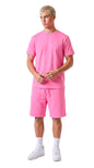 Ensemble short et t-shirt homme Morpheus Rose STYCLOV au style minimaliste avec coupe moderne et confort au quotidien.