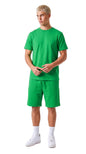 Ensemble short et t-shirt homme Morpheus Vert STYCLOV au style minimaliste avec coupe moderne et confort au quotidien.