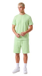Ensemble short et t-shirt homme Morpheus Pistache STYCLOV au style minimaliste avec coupe moderne et confort au quotidien.