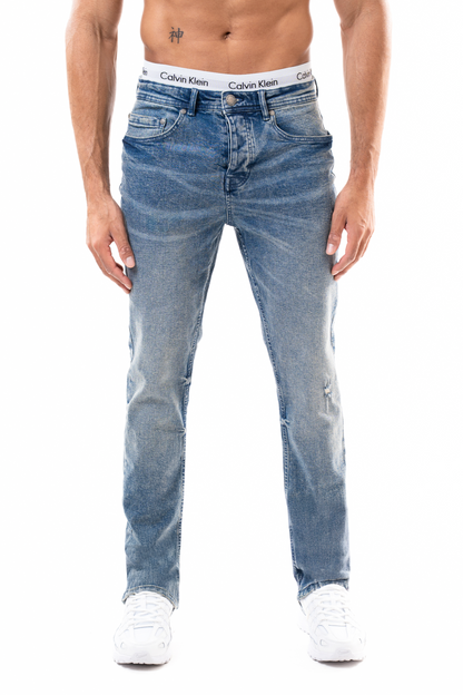 Pack Jean Slim BI 214 Bleu délavé — 8 pièces