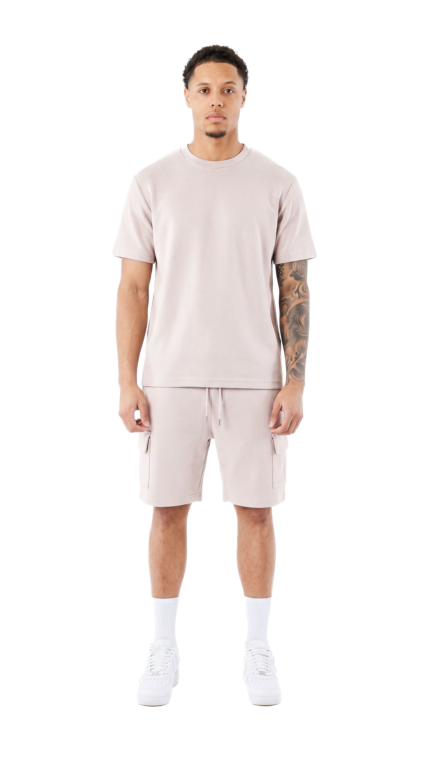 Ensemble short et t-shirt homme Tank Cargo Mastic STYCLOV avec short cargo et style streetwear moderne pour l'été.
