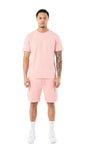 Ensemble short et t-shirt homme Tank Cargo Rose STYCLOV avec short cargo et style streetwear moderne pour l'été.
