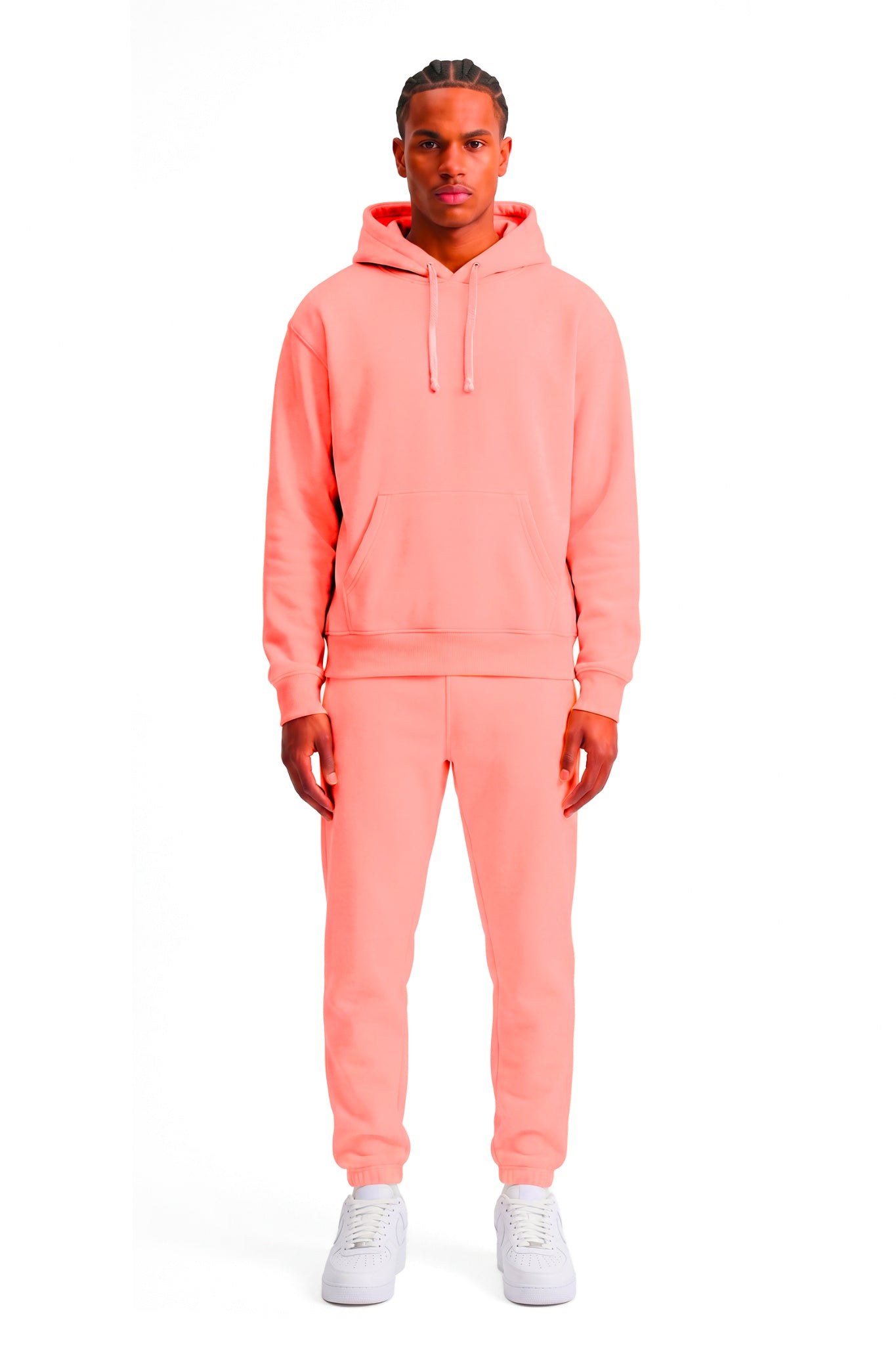 Survêtement homme à capuche rose – STYCLOV
