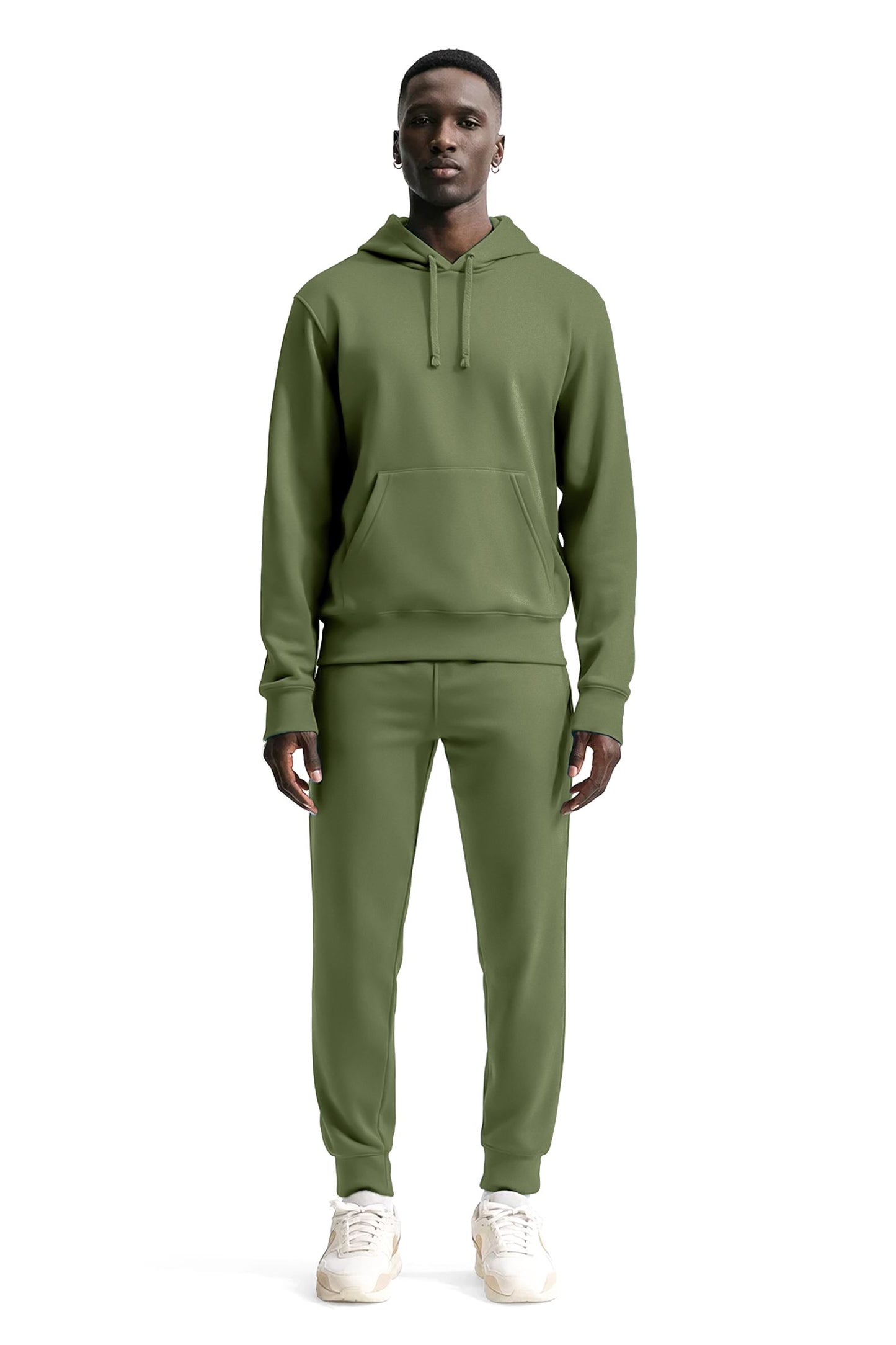 Ensemble survêtement homme Kaki STYCLOV avec veste et pantalon assortis au style streetwear premium et confortable.