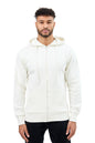 Sweat à capuche zippé Blanc homme STYCLOV au style streetwear moderne avec coupe confortable et finitions soignées.