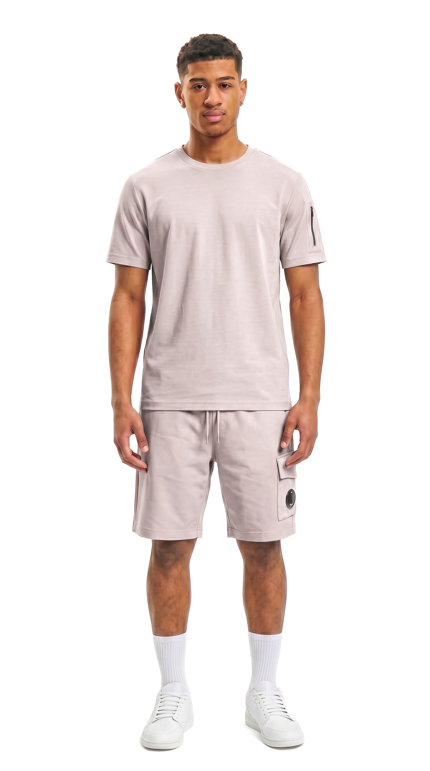 Ensemble short et t-shirt homme Capsule Trinity Mastic STYCLOV au design streetwear premium avec détails modernes et coupe confortable.