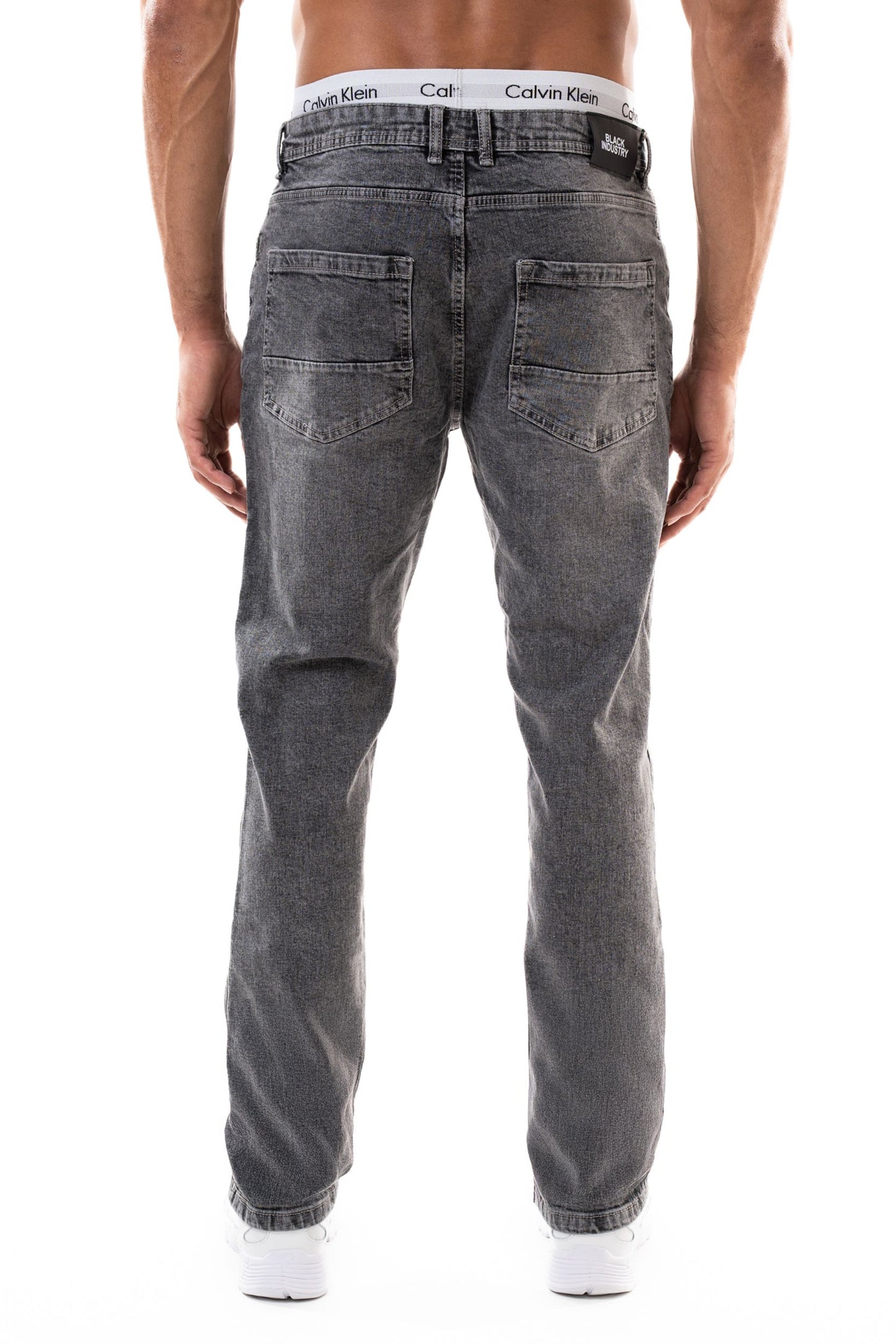 Jean slim homme BI 207 gris, vue de dos – STYCLOV