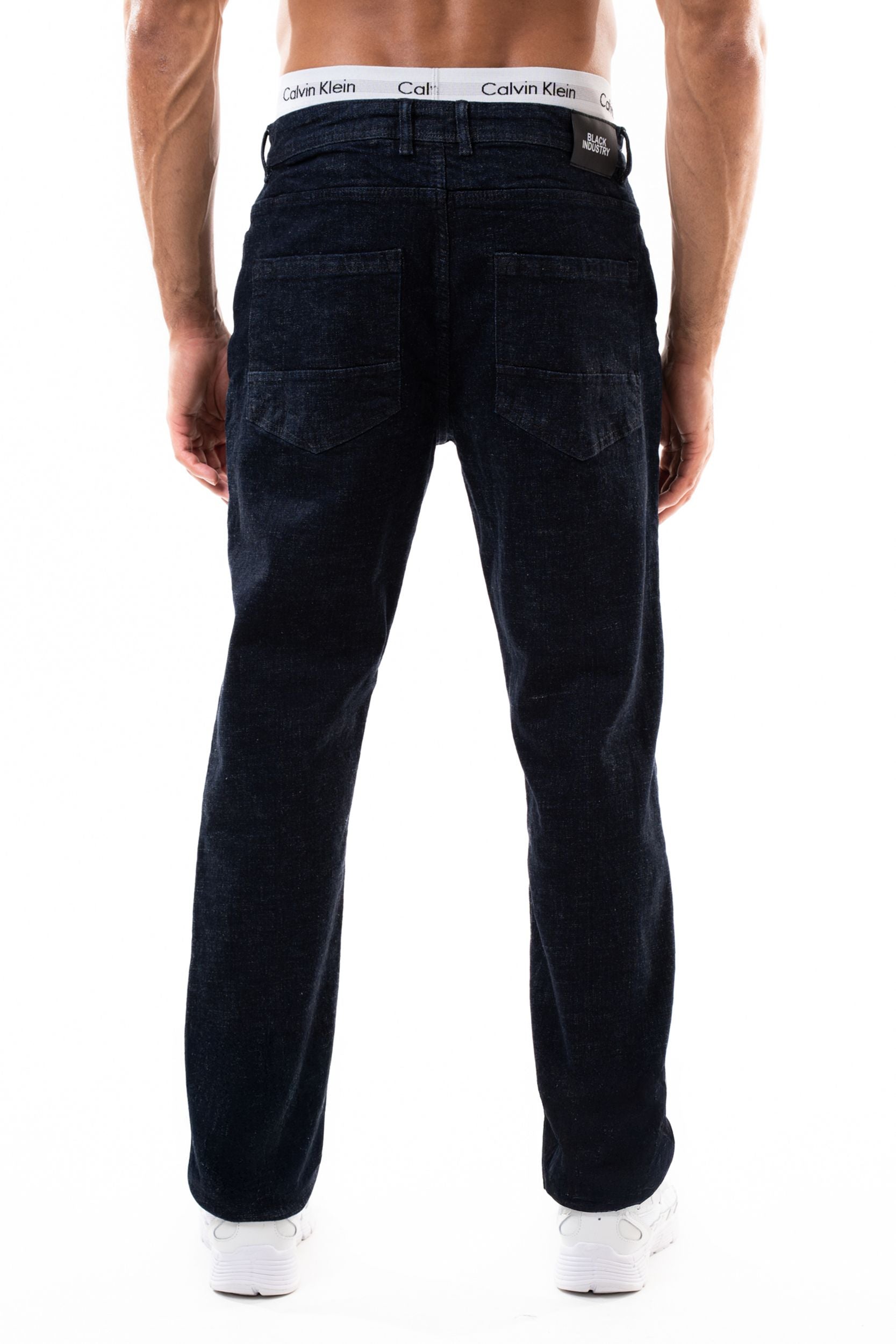 Jean slim homme BI 208 noir, vue de dos – STYCLOV