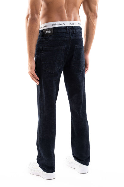 Jean slim homme BI 208 noir, vue de profil – STYCLOV