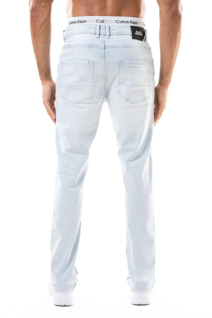 Jean slim homme BI 209 blanc, vue de dos – STYCLOV