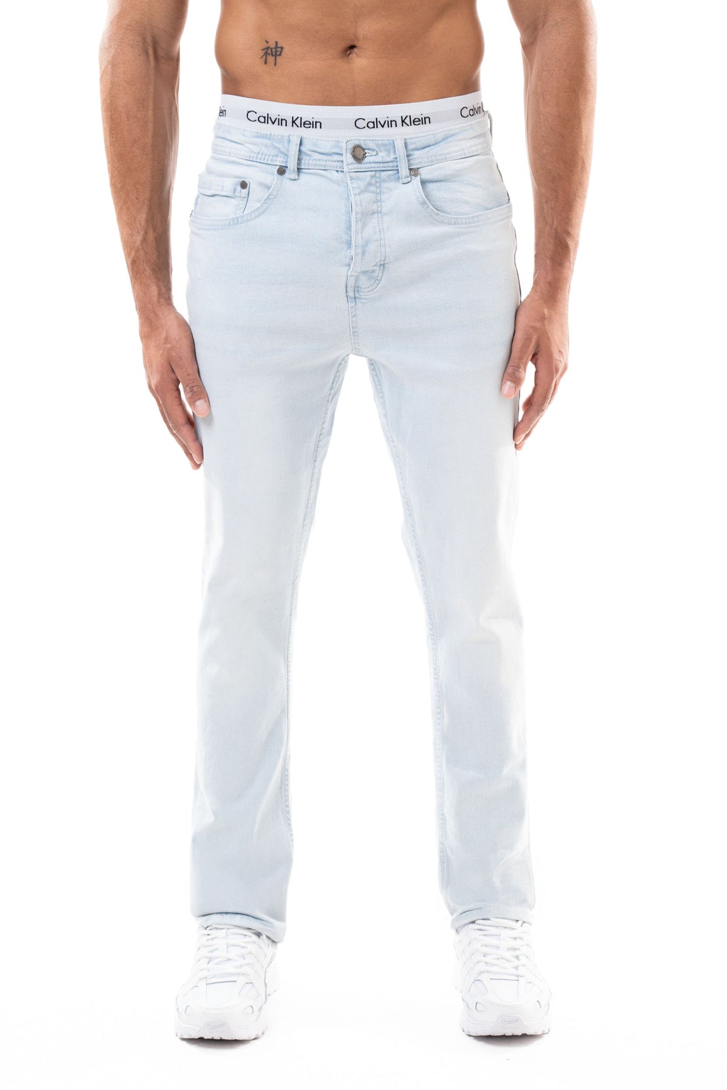 Jean slim homme BI 209 blanc, vue de face – STYCLOV