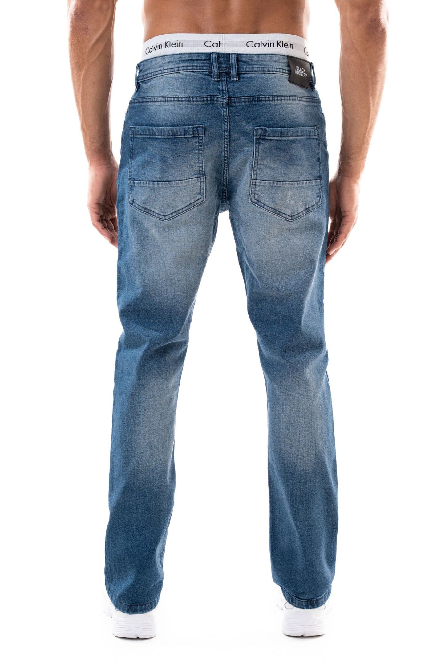 Jean slim homme BI 210 bleu, vue de dos – STYCLOV