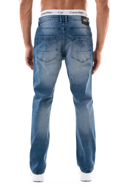 Jean slim homme BI 210 bleu, vue de dos – STYCLOV