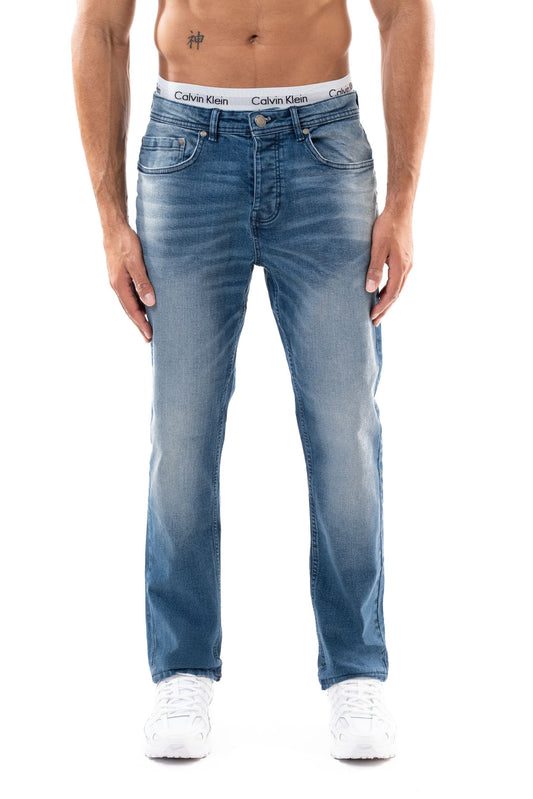 Jean slim homme BI 210 bleu, vue de face – STYCLOV