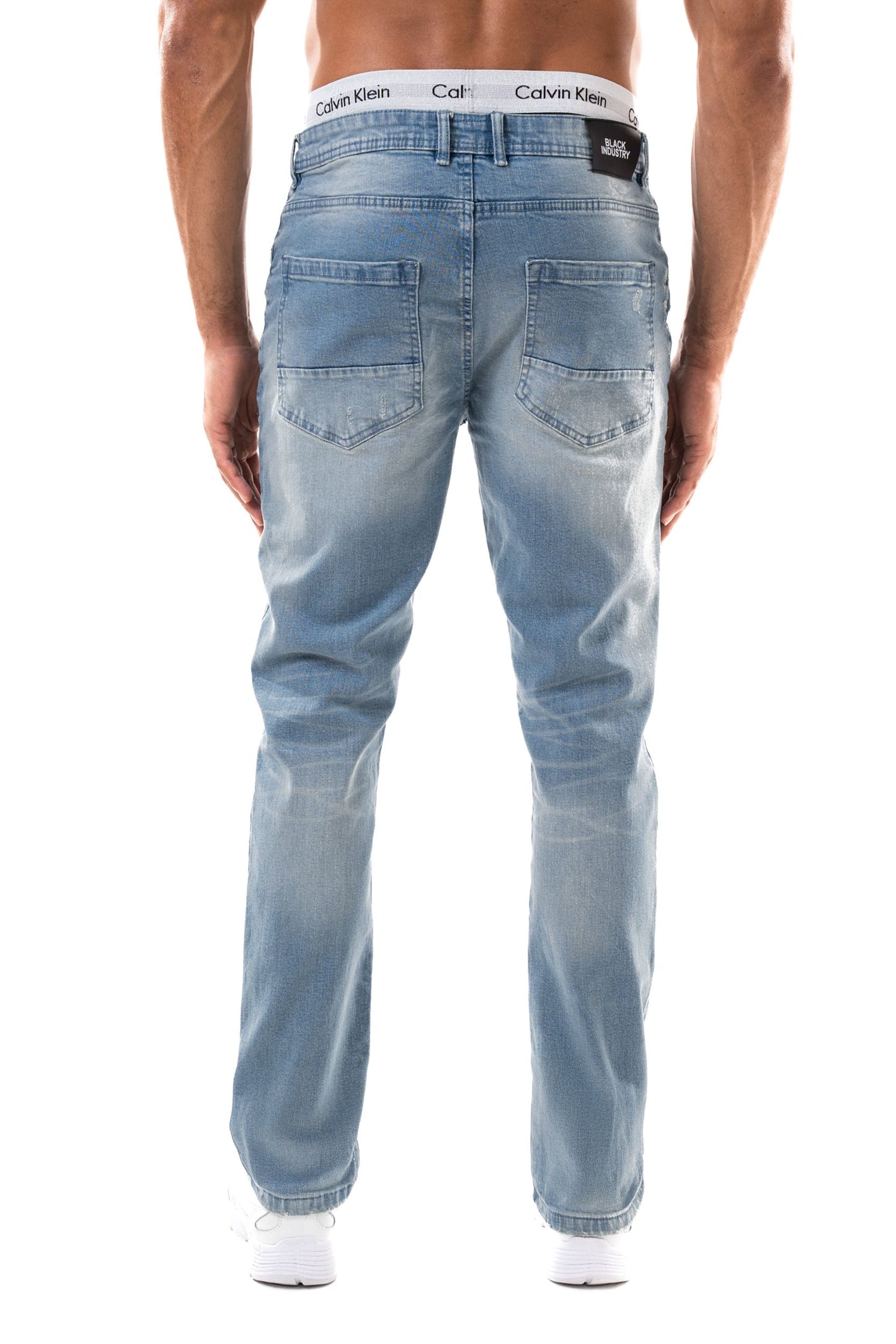Jean slim homme BI 212 bleu clair, vue de dos – STYCLOV