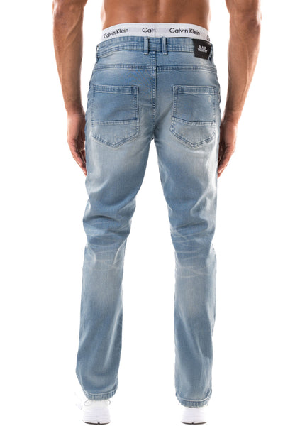 Jean slim homme BI 212 bleu clair, vue de dos – STYCLOV