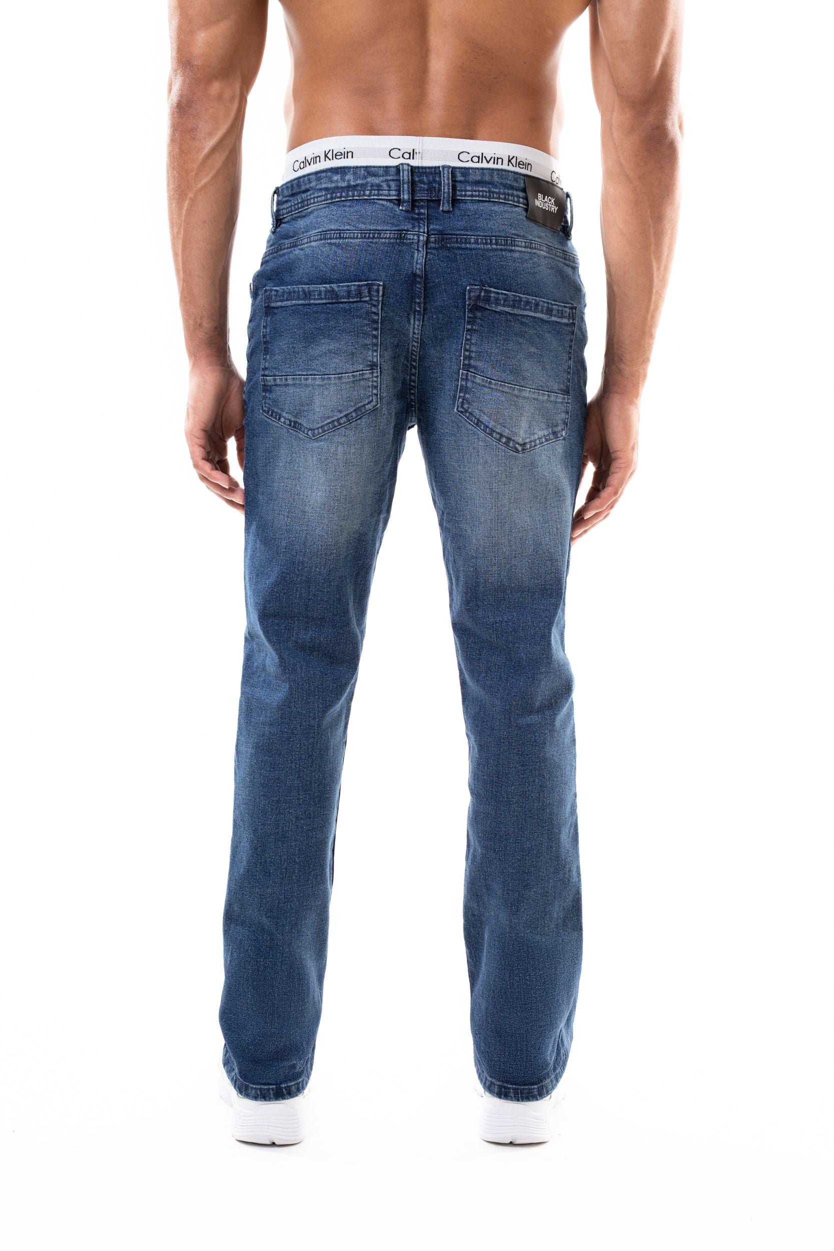 Jean slim homme BI 213 bleu, vue de dos – STYCLOV