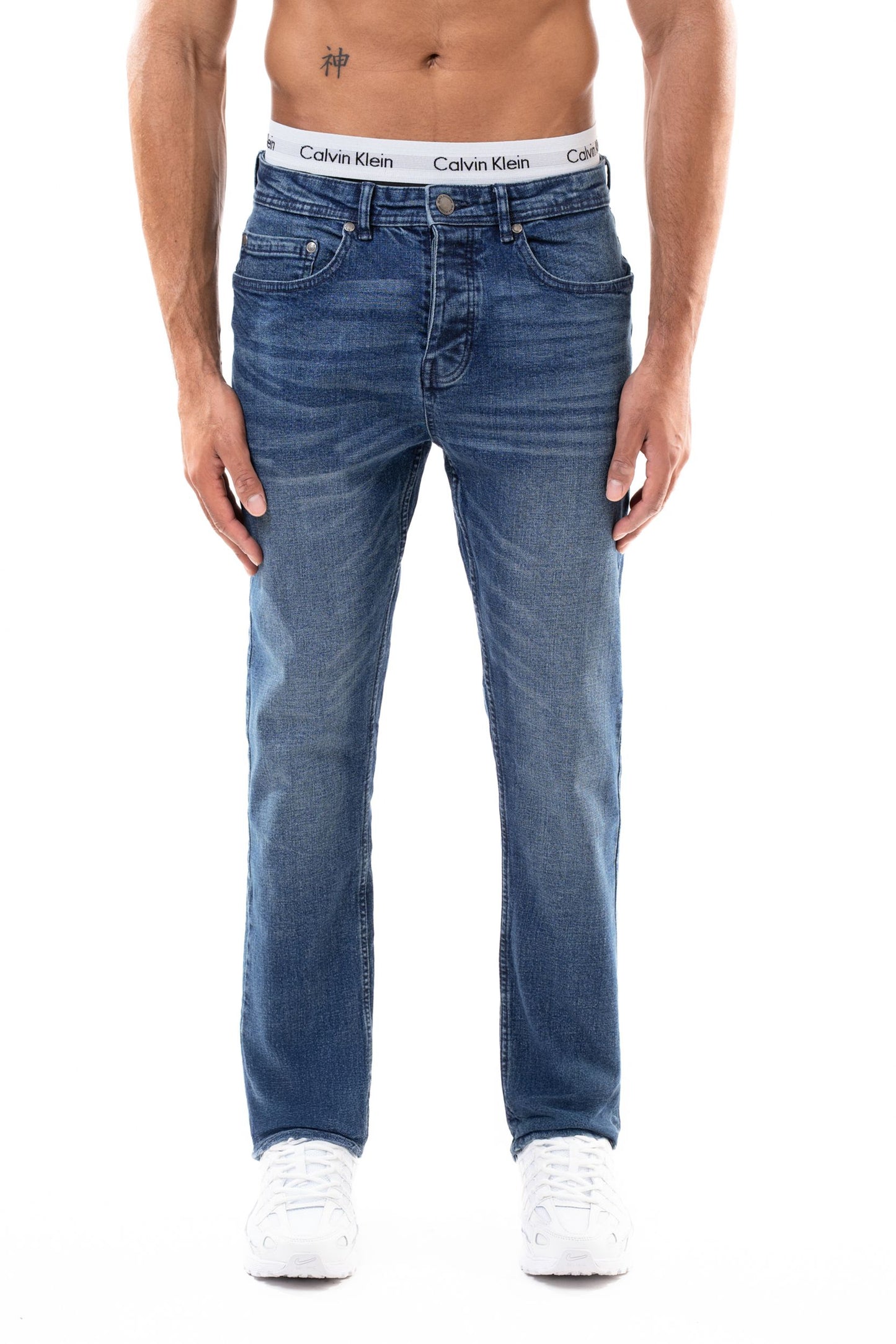 Jean slim homme BI 213 bleu, vue de face – STYCLOV