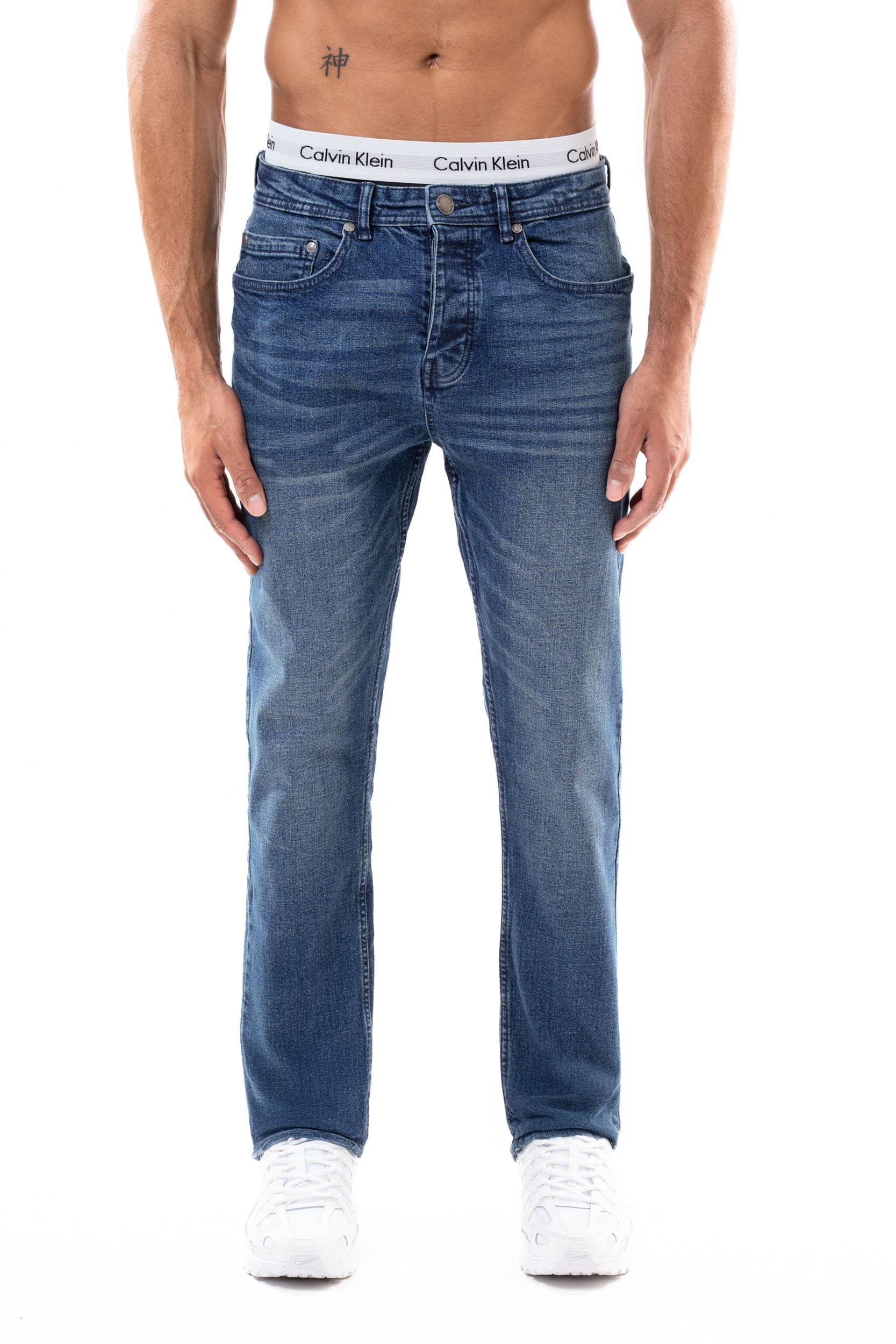 Jean slim homme BI 213 bleu, vue de face – STYCLOV