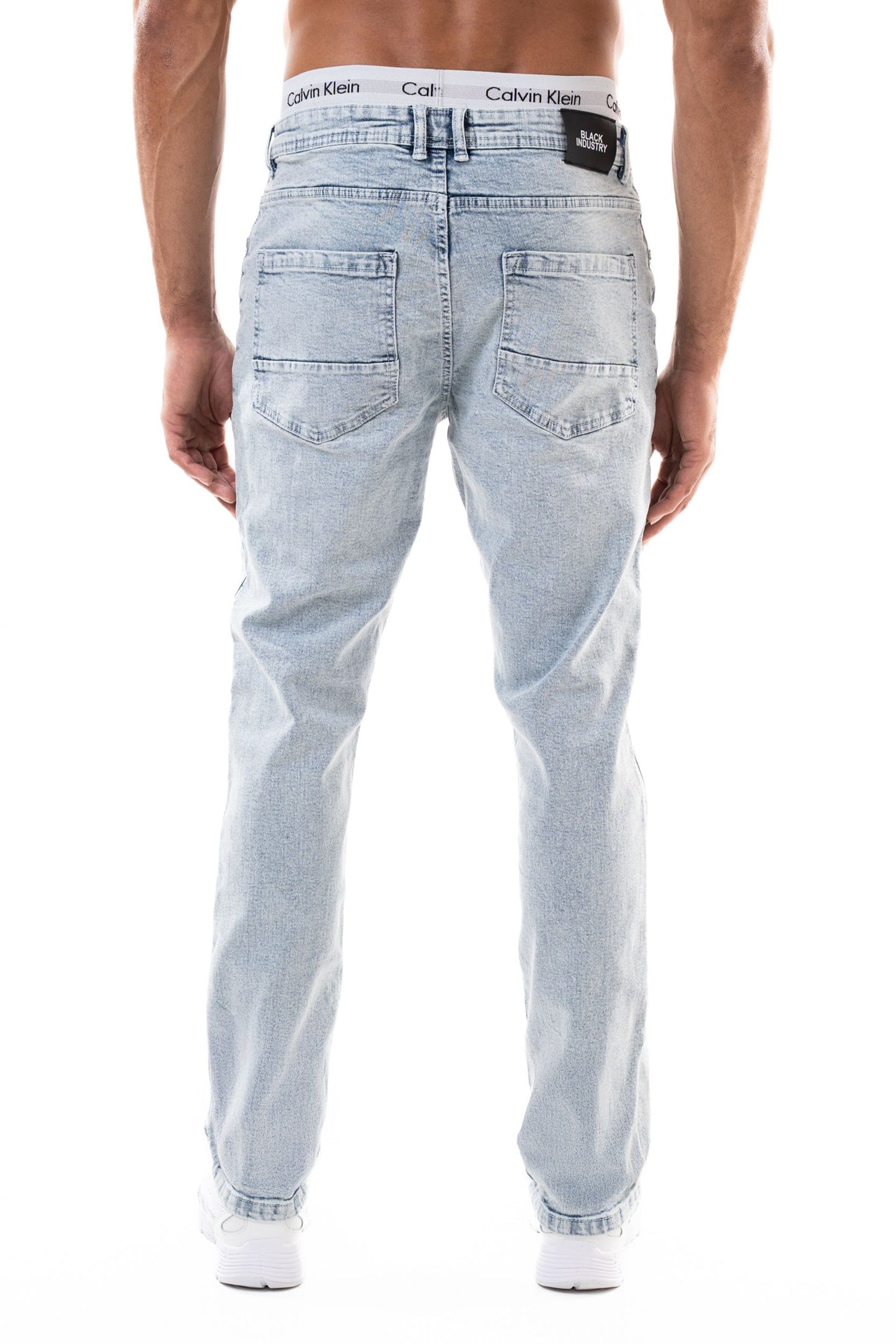 Jean slim homme BI 215 clair, vue de dos – STYCLOV