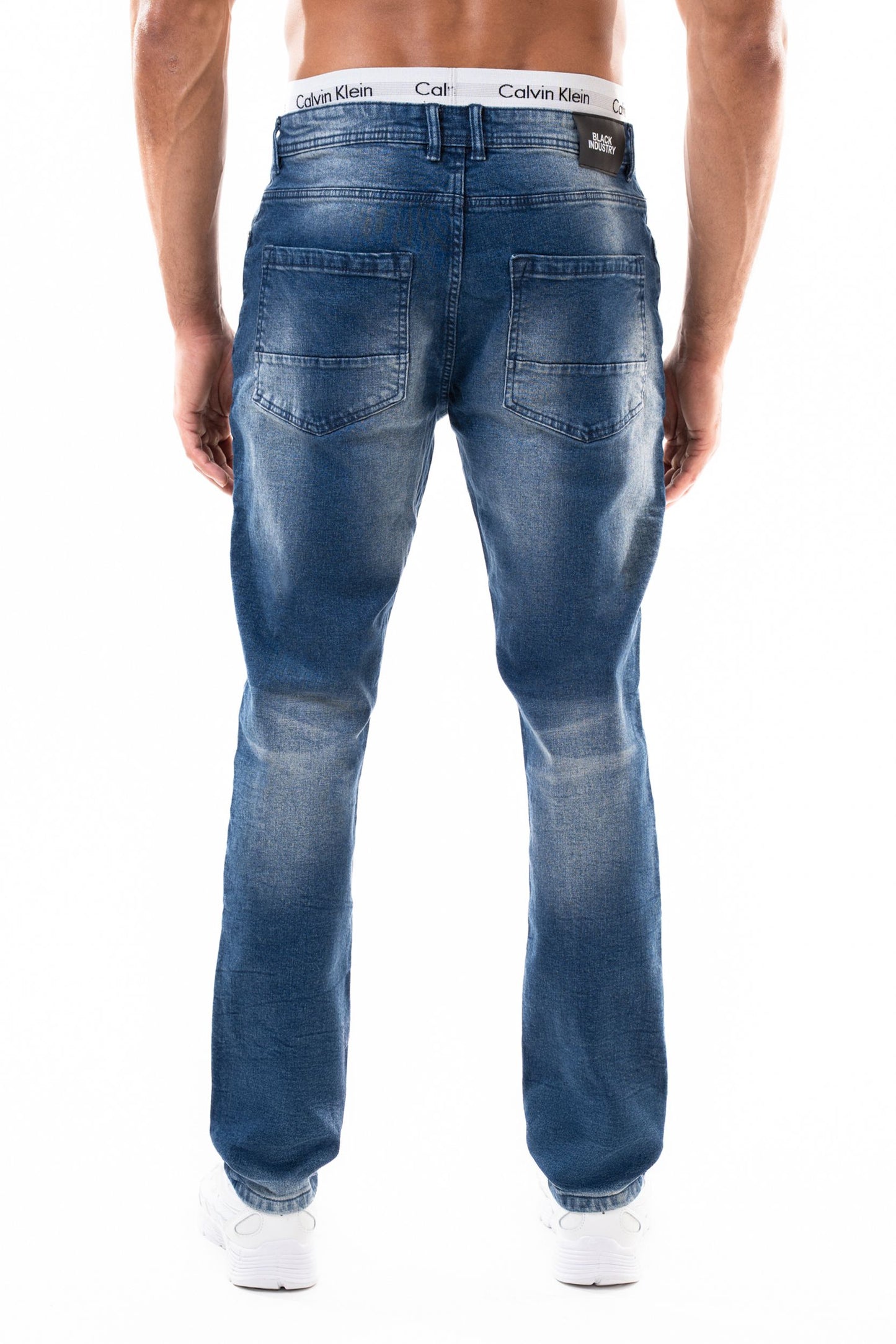Jean slim homme BI 217 bleu, vue de dos – STYCLOV
