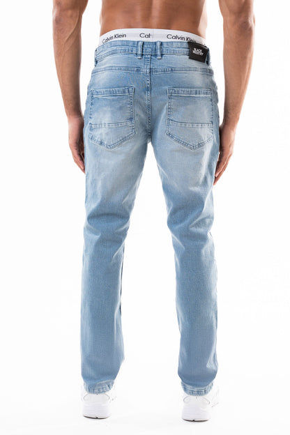 Jean slim homme BI 220 bleu clair, vue de dos – STYCLOV