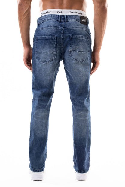 Jean slim homme BI 222 bleu, vue de dos – STYCLOV