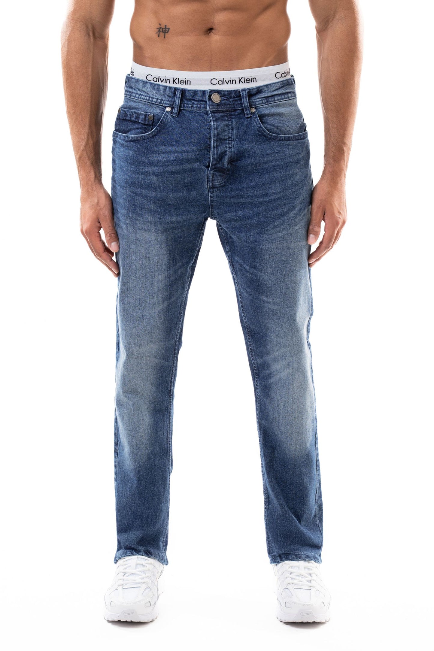 Jean slim homme BI 222 bleu, vue de face – STYCLOV