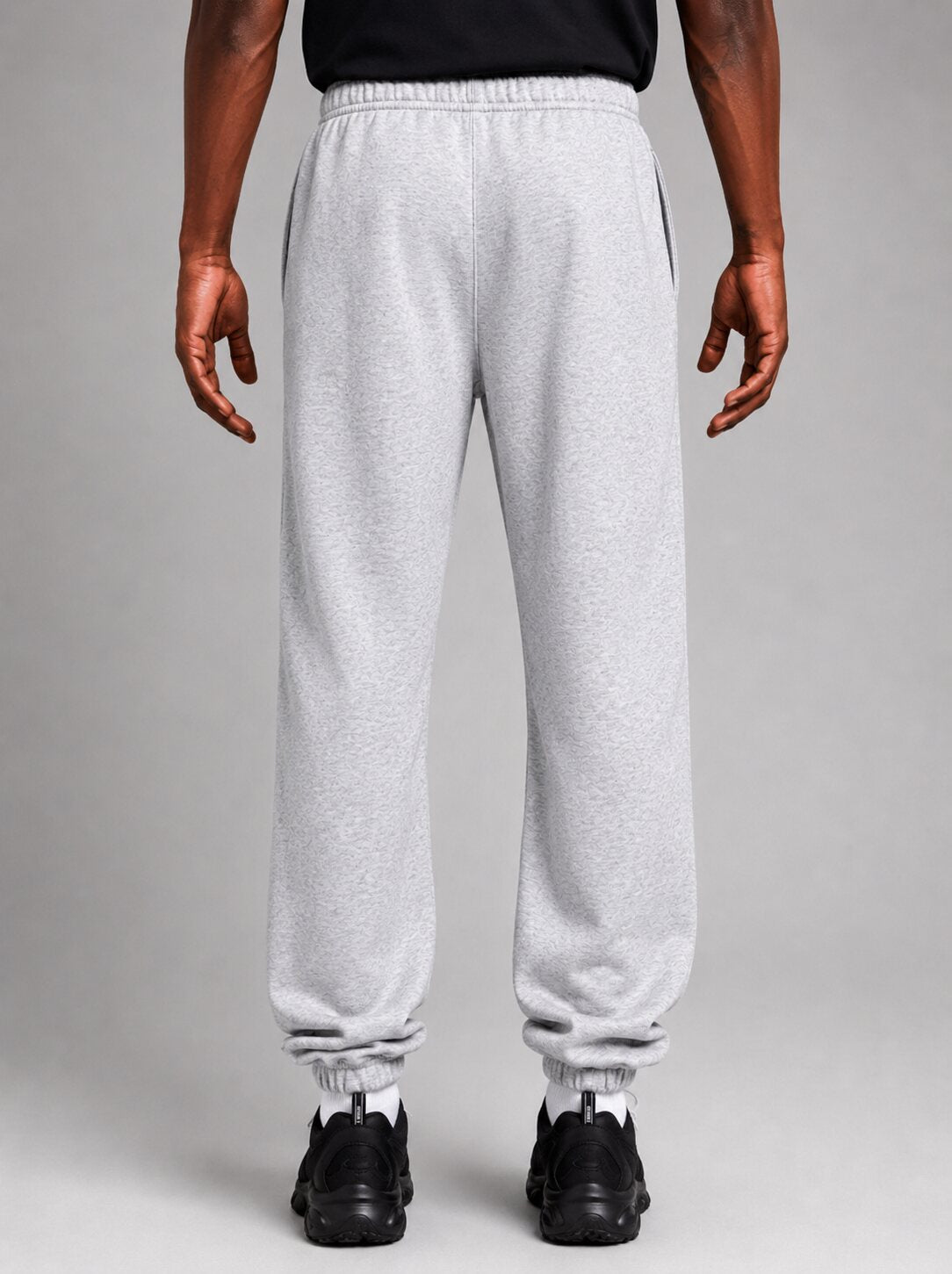 Jogging MECA 330 g/m² gris chiné pour homme, vue de dos