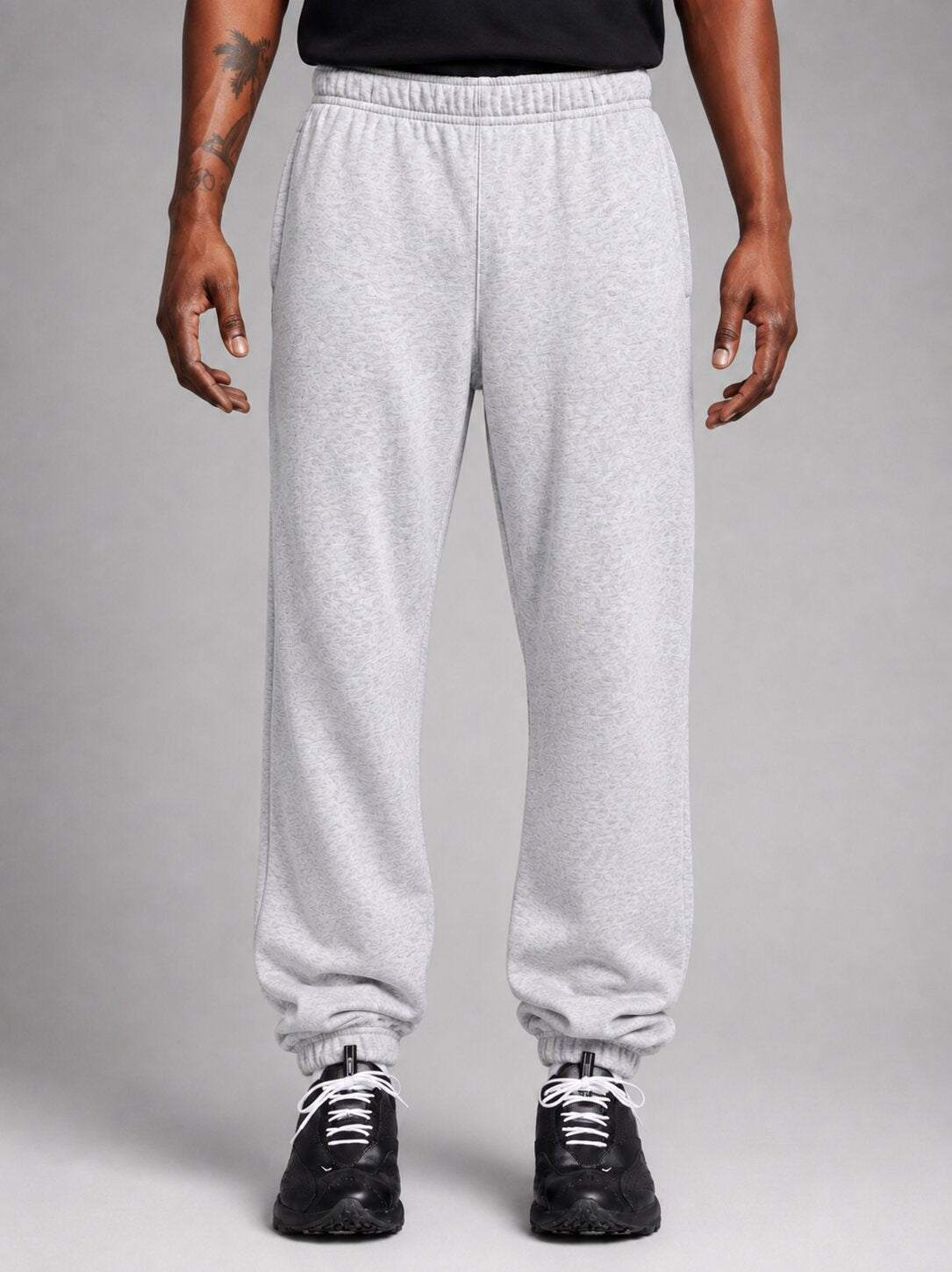 Jogging MECA 330 g/m² gris chiné pour homme, vue de face