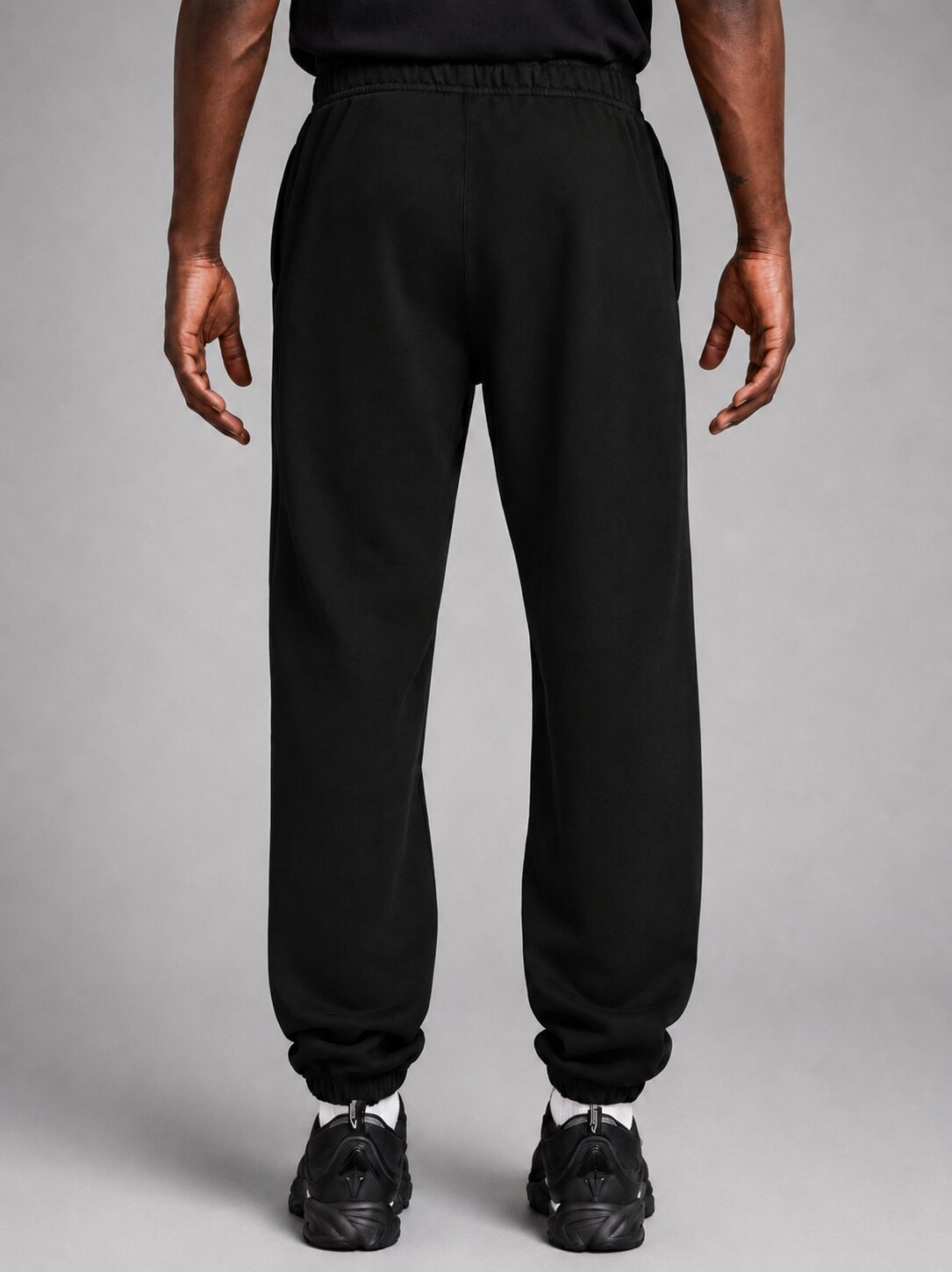 Jogging MECA 330 g/m² noir pour homme, vue de dos