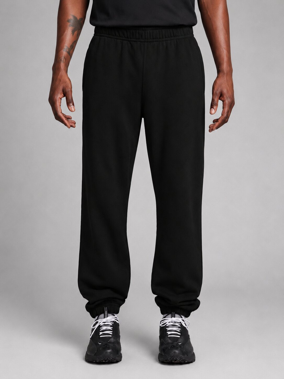 Jogging MECA 330 g/m² noir pour homme, vue de face