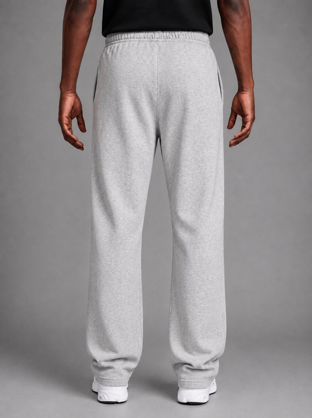 Jogging NOX 330 g/m² gris chiné pour homme, vue de dos